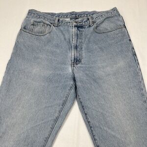 Faconnable Men's Denim Blue Jeans Size 38R 38x32‎ Designed In France Light Wash